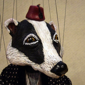 Badger Marionette, Wind in the Willows Character / MADE TO-ORDER image 2