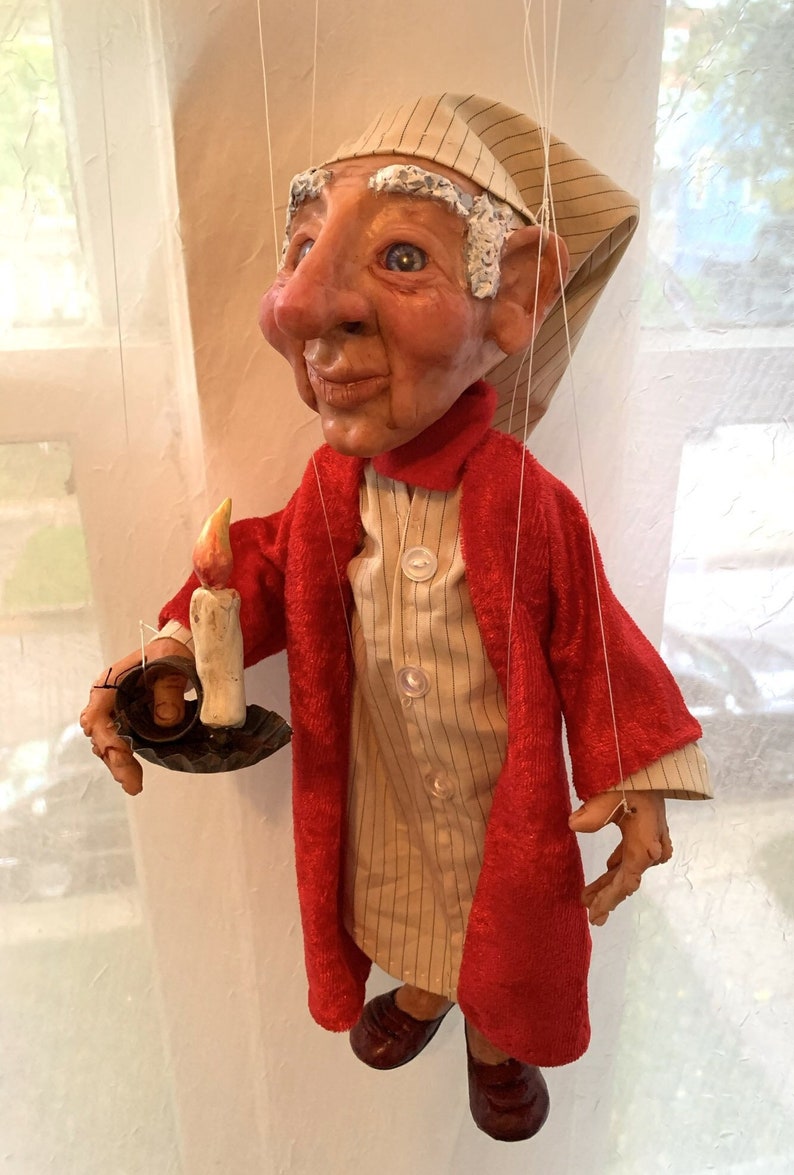 Ebenezer Scrooge Marionette Made to order image 1