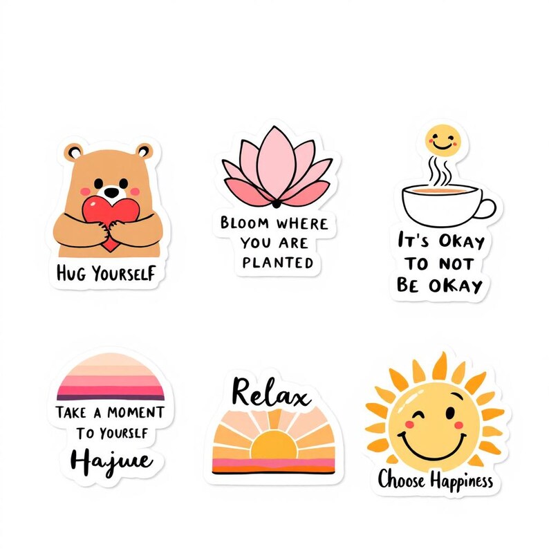 Mental Health Sticker Bundle | Self-love Affirmations (SVG PNG DXF) - Etsy