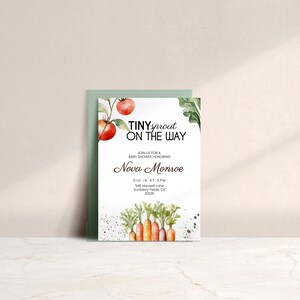 Tiny Sprout Baby Invitation Editable Baby Shower Template Farmers Market Birthday Editable Printable Digital Invitation Instant Download