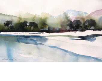 Rio Grande Highlands - 16" x 10" Original Watercolor Painting