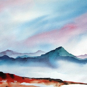 High Desert Sunrise - Original Watercolor Painting