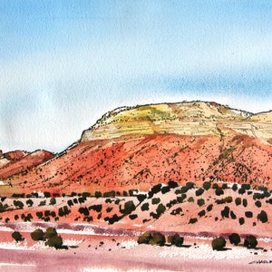 Northern New Mexico Vista Original Watercolor Painting image 1