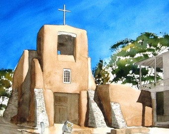 San Miguel Mission - Art Print  8 x 10