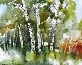 Walk In The Woods - Original Watercolor Painting