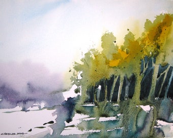 Forest Shadows - Original Watercolor Painting