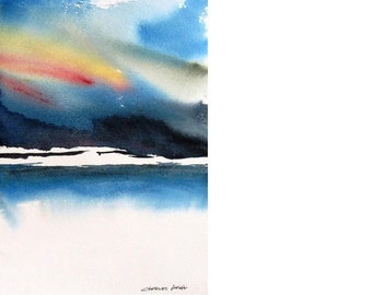 A Storm Coming In - Original Watercolor Painting