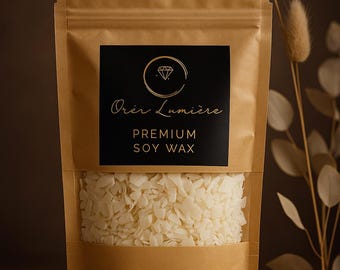 Natural Soy Wax Flakes for Candle Making | Vegan Eco-Friendly Wax | Premium CS46 Soy Wax | DIY Candle Supplies | 500g | 1kg | 2kg | 10kg