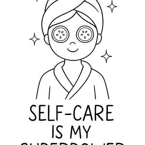 Spa Party Coloring Pages: Tween Birthday Activity (PDF Download)