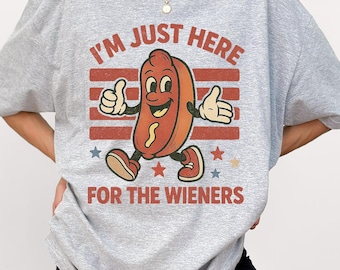 Funny 4th of July Hot Dog Tee: Patriotic BBQ Shirt, Christmas Gift