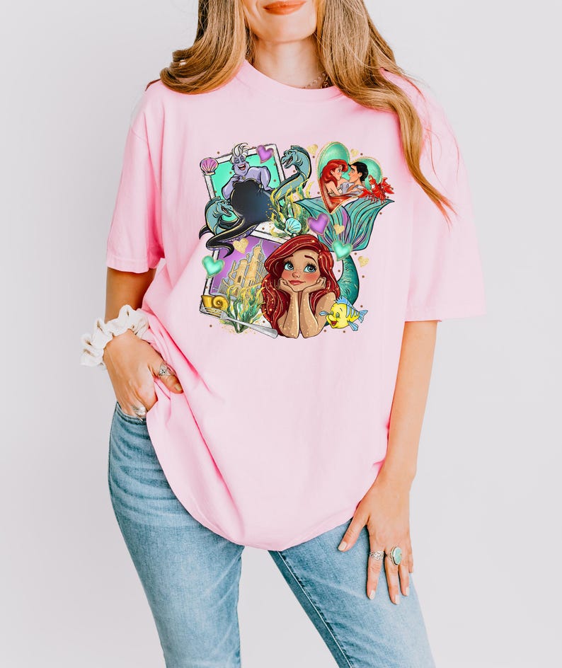 Disney Princess Ariel Shirt, Little Mermaid and Ursula Shirt, Disney Girls Trip, Disney Ursula and Ariel mermaid Tee, Disney Princess Shirt