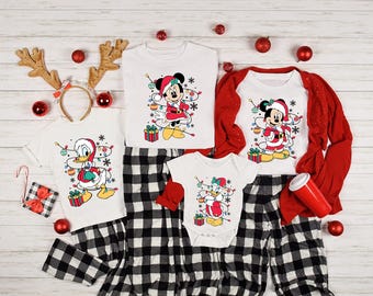 Custom Disney Family Christmas Shirt, Matching Christmas Tees, Personalized Disney Character Christmas Shirt, 2025 Mickey’s Very Merry Shirt