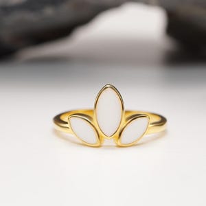 Three Petal Semen Ring avaiable in Sterling Silver, Gold Plated Rose Gold Plated, Intimate Jewellery gift for Her