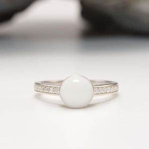 Sterling Silver Semen Ring | Round Bezel Intimate Keepsake | Pavé Band | Personal Romantic Jewellery | Spicy Gift for Her or Them
