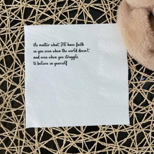 Personalized Handwritten Note Napkins, Printed Wedding Cocktail Napkins, Handwriting Love Note Napkins, Custom Napkins