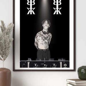 BLK Poster - Room Decor, Electronic Music Artwork, DJ Gift for Music Lovers