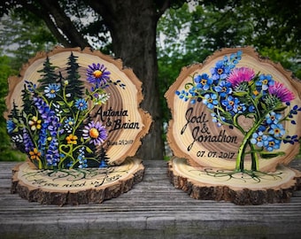 Custom Floral Design Wedding Cake Topper to coordinate with your colors/flowers