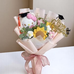 Abschluss Plüsch Blumenstrauß, Abschlussgeschenk, Perfekte Kinder Geschenk, Bunter Plüsch Anime Strauß, Trendiges Geschenk, Instagrammable Geschenk