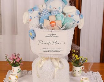 Cartoon Plush Flower Bouquet, Kawaii Anime Gift