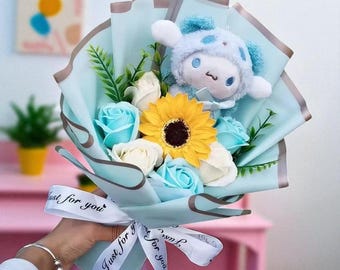 動物のぬいぐるみの花束、漫画人形、誕生日プレゼント - Etsy 日本