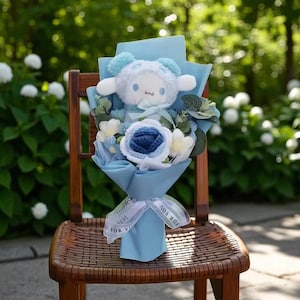Plush Flower Bouquet, Back To School Gift, Forever Flower Bouquet, Unique Toddler Gift, Colorful Plush Anime Bouquet, Schoolchildren Gift