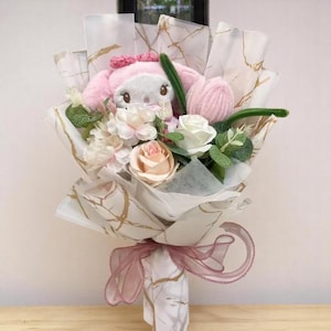 Plush Flower Bouquet, Graduation Gift, Perfect Kids Gift, Wedding Gift, Anniversary Gift, Cartoon Plush Anime Bouquet, Tik Tok Trend Gift