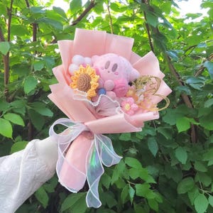 Plush Flower Bouquet, Crochet Flower Bouquet, Graduation Gift, Perfect Kids Gift, Plush Anime Bouquet, Trendy Gift, Instagrammable Gift