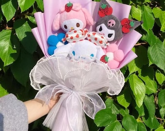 Graduation Plush Flower Bouquet, Anime Cartoon Hero, Forever Anime Flowers, Unique Birthday Gift, Class of 2026 Gift, Graduation Keepsake