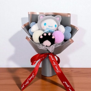 Unique Plush Flower Bouquet, Forever Flower Bouquet, Perfect Toddler Gift, Colorful Plush Anime Bouquet, Mother&#39;s Day Gift, Wedding Gift