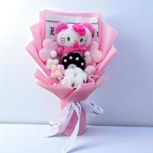 Unique Plush Flower Bouquet, Toddler Gift, Colorful Plush Anime Bouquet, Best Friend Gift, Kawaii Plushies, Forever Flowers, Cartoon Heroes