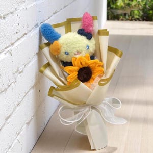 Plush Flower Bouquet, Graduation Gift, Perfect Kids Gift, Wedding Gift, Anniversary Gift, Colorful Plush Anime Bouquet, Instagrammable Gift