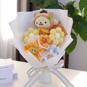 Cartoon Plush Flower Bouquet, Colorful Plush, Toddler Birthday Gift, Gift For Sister, Unique Gift For Daughter, Favorite Plush Anime Bouquet