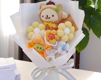 Graduation Plush Flower Bouquet, Anime Cartoon Hero, Forever Anime Flowers, Unique Birthday Gift, Class of 2026 Gift, Graduation Keepsake