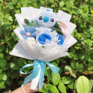 Plush Flower Bouquet, Crochet Flower Bouquet, Cartoon Hero Gift, Perfect Kids Gift, Plush Anime Bouquet, Trendy Gift, Unique Toddler Gift