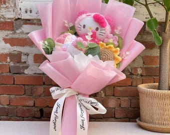 Häkelblume Plüschfigur: Handgemachtes Anime Geschenk
