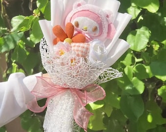 Graduation Plush Flower Bouquet, Anime Cartoon Hero, Forever Anime Flowers, Unique Birthday Gift, Class of 2026 Gift, Graduation Keepsake