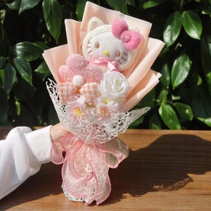 Plush Flower Bouquet, Graduation Gift, Children's Day Gift, Perfect Toddler Gift, Wedding Gift, Anniversary Gift, Plush Anime Bouquet