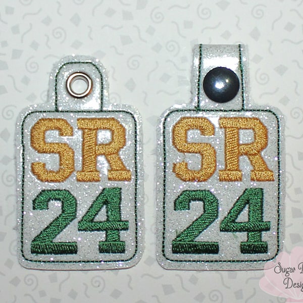 Class of 2024 Embroidery File Key Fob Etsy