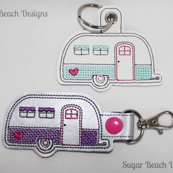 ITH Camper RV Key Fob Design Machine Embroidery