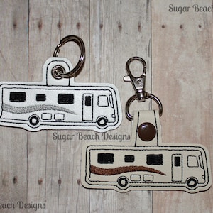 ITH Class A Motorhome Camper RV Key Fob Design Machine Embroidery