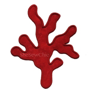 Coral - Machine Applique Embroidery Design - 3 Sizes (076)