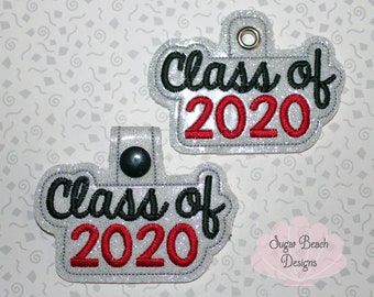 ITH Class of 2020 Key Fob Design Machine Embroidery * Bonus SVG Cut files included!