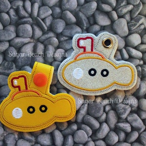 ITH Submarine Key Fob Design Machine Embroidery * Bonus SVG Cut file included!