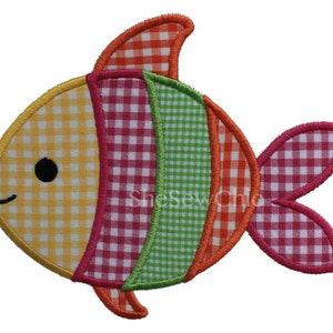 Fish - Machine Applique Embroidery Design - 3 Sizes (075)