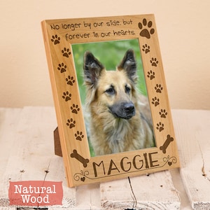 Personalized Pet Memorial Frame: Engraved Dog Sympathy Gift