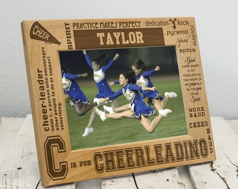 Personalized Cheerleading Picture Frame - Cheerleading Gifts for a Team - Gift for Cheerleader - Cheer Picture - Cheerleading Coach Gift