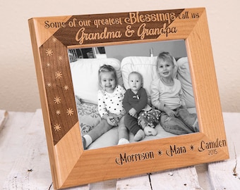 Personalized Grandparents Grandkids Blessings Picture Frame