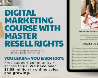 Cursus digitale marketing | Master-wederverkooprechten | Routekaart naar rijkdom | MRR | Gedaan voor u digitaal product | OUR | Verdien online geld | Opleiding