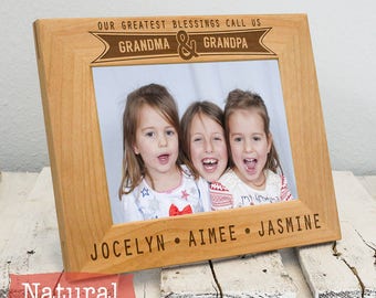 grandparents picture frame etsy