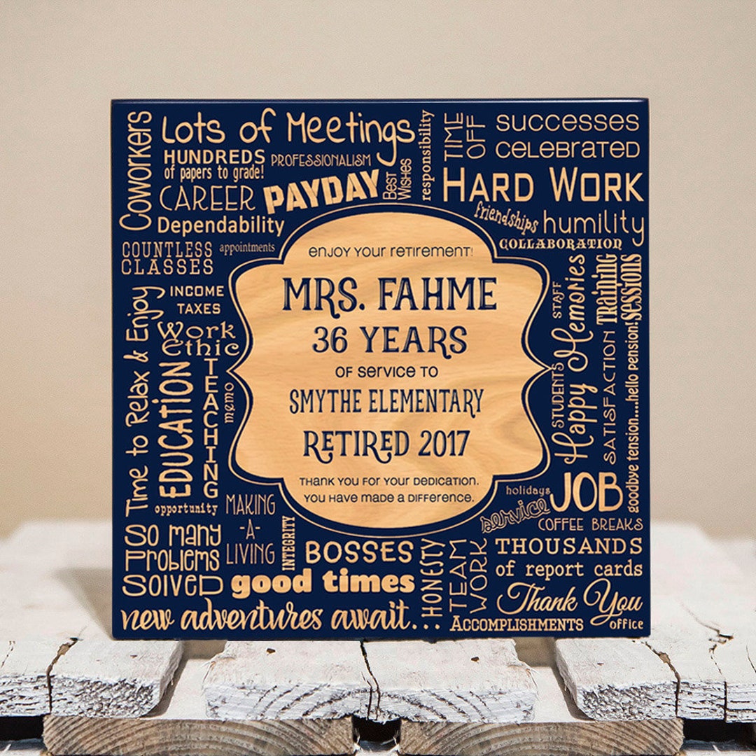 Personalized Retirement Sign | FULL Customization to Replace Words in ...
